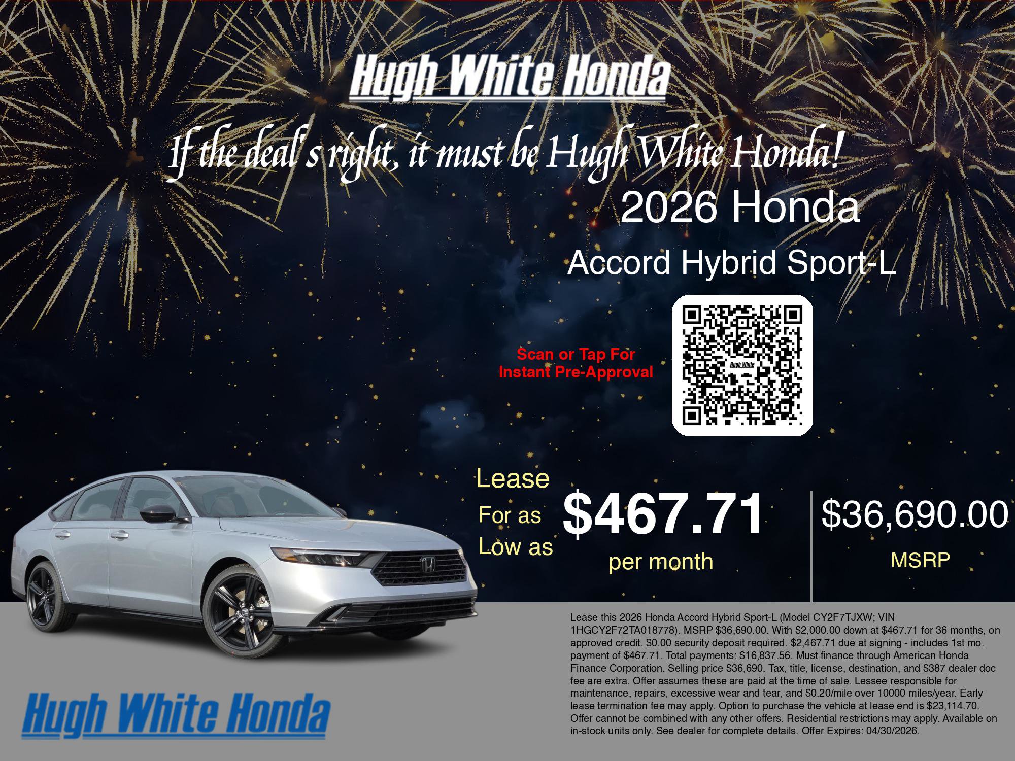 New 2026 Honda Accord Sport image 3