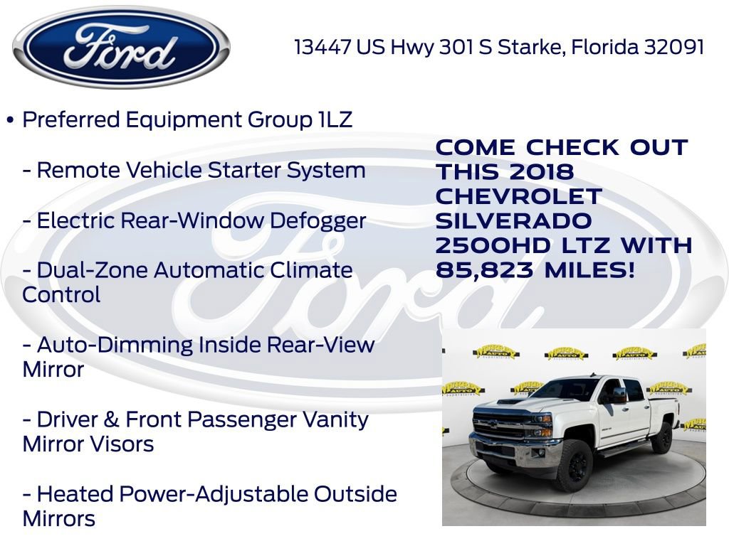 Used 2018 Chevrolet Silverado 2500 LTZ w/ Duramax Plus Package AWD/4WD image 25