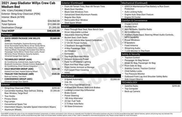 Used 2021 Jeep Gladiator Willys image 38