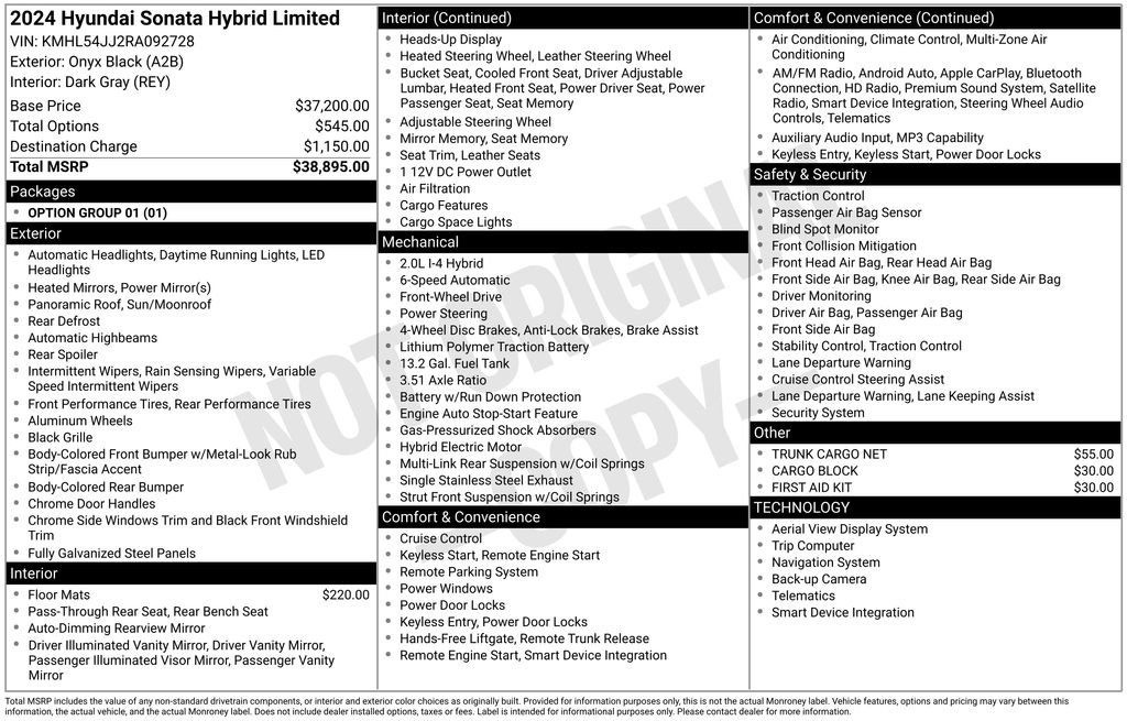 Certified 2024 Hyundai Sonata Limited FWD image 33