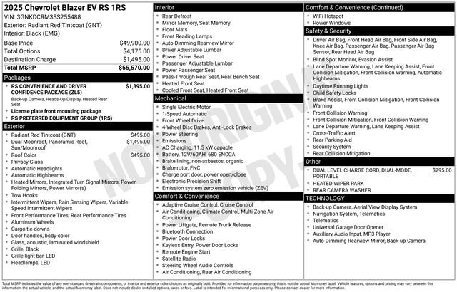 New 2025 Chevrolet Blazer EV RS image 26