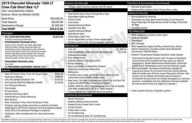 Used 2019 Chevrolet Silverado 1500 LT w/ All-Star Edition AWD/4WD image 6