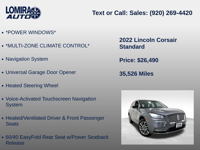 Used 2022 Lincoln Corsair AWD w/ Elements Package image 21