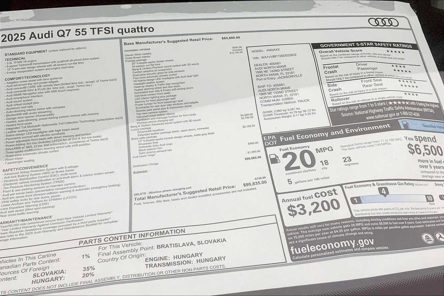 New 2025 Audi Q7 3.0T Prestige w/ Prestige Package image 19