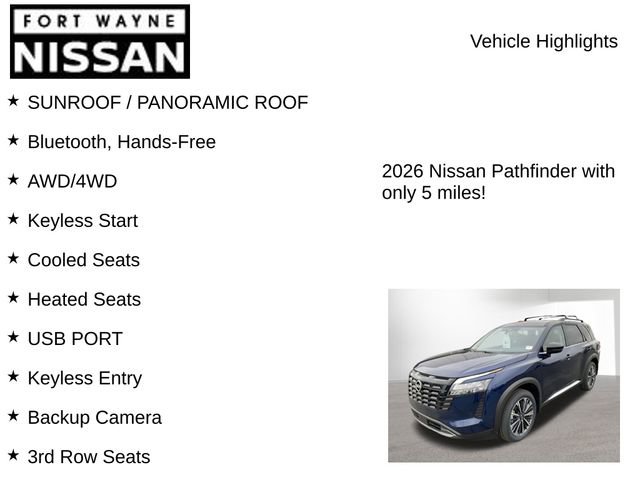 New 2026 Nissan Pathfinder Platinum image 8