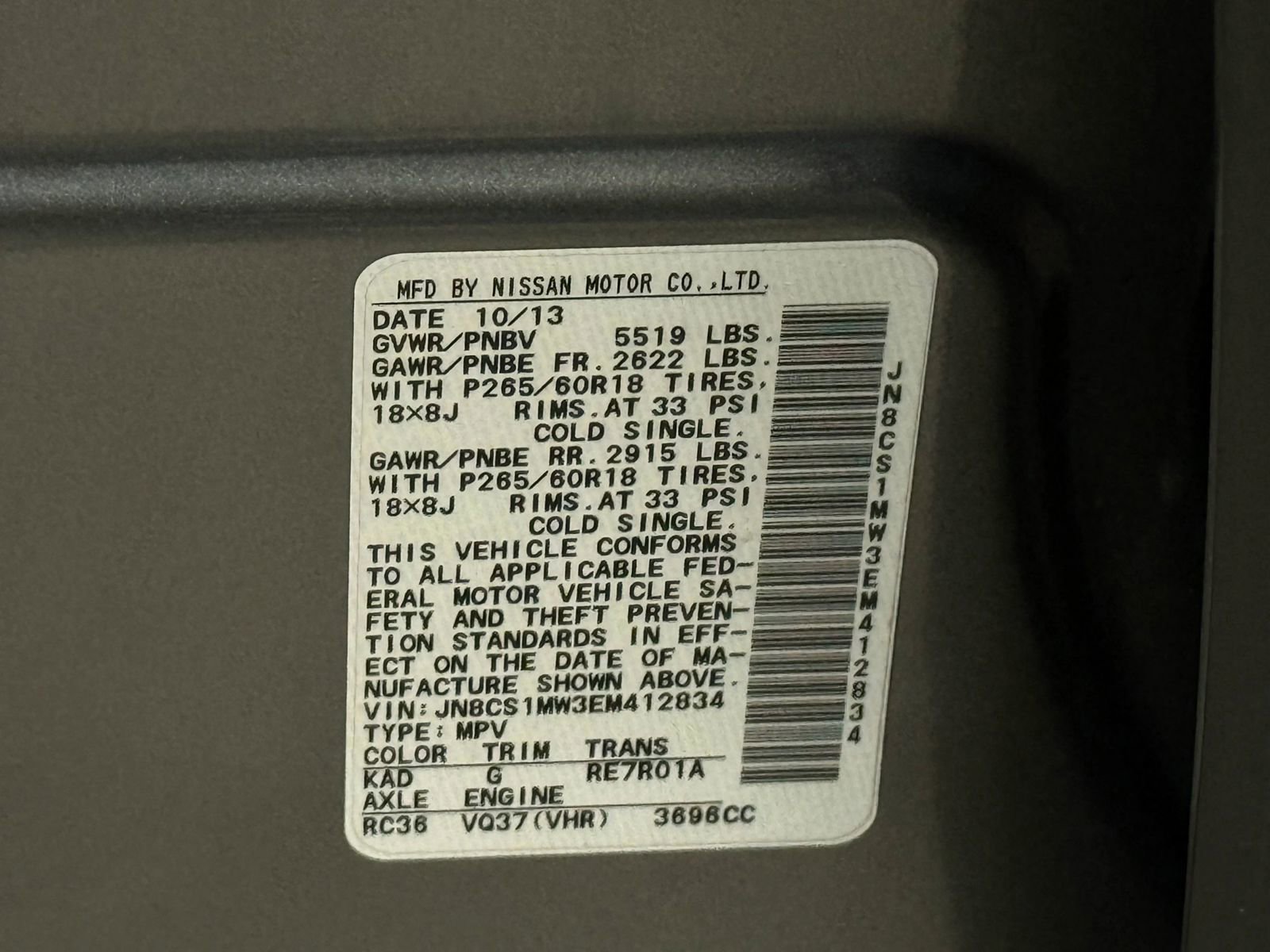 Used 2014 INFINITI QX70 3.7 w/ Premium Package image 41