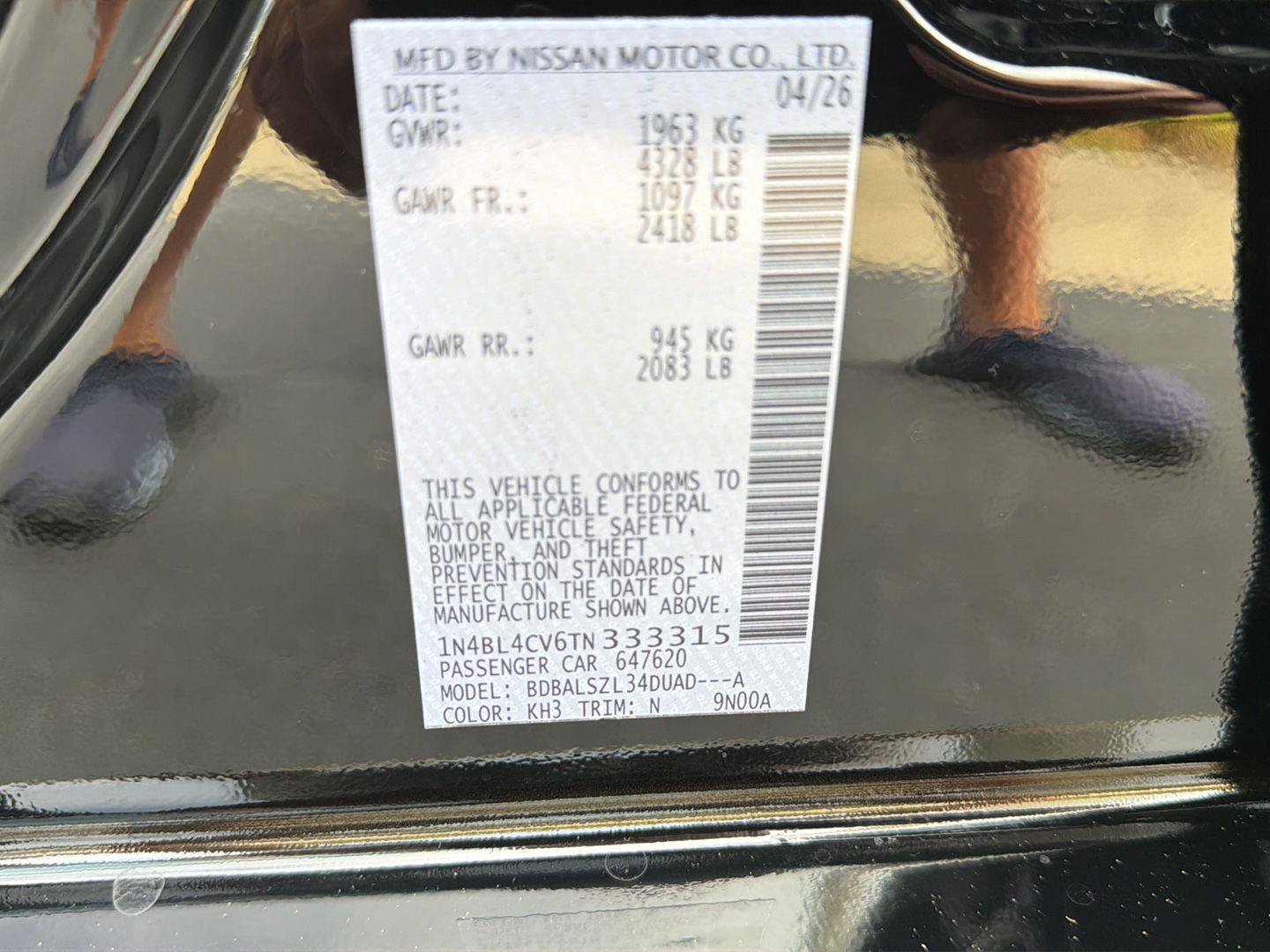New 2026 Nissan Altima 2.5 SR w/ SR Midnight Edition Package FWD image 35