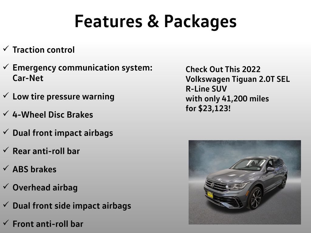 Used 2022 Volkswagen Tiguan SEL R-Line AWD/4WD image 13