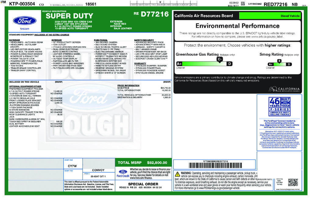 Certified 2024 Ford F250 Lariat w/ Sport Appearance Package AWD/4WD image 48