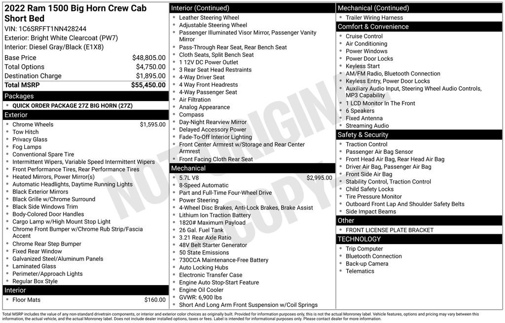 Used 2022 RAM 1500 Big Horn AWD/4WD image 36