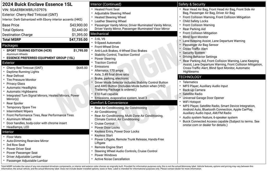 Used 2024 Buick Enclave Essence w/ Sport Touring Edition FWD image 4
