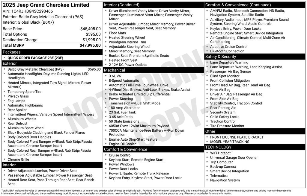 Certified 2025 Jeep Grand Cherokee Limited AWD/4WD image 45