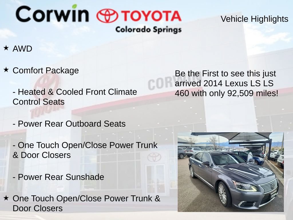 Used 2014 Lexus LS 460 AWD w/ Comfort Package image 4