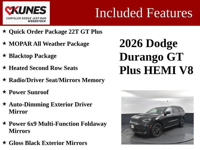 New 2026 Dodge Durango GT AWD/4WD image 3