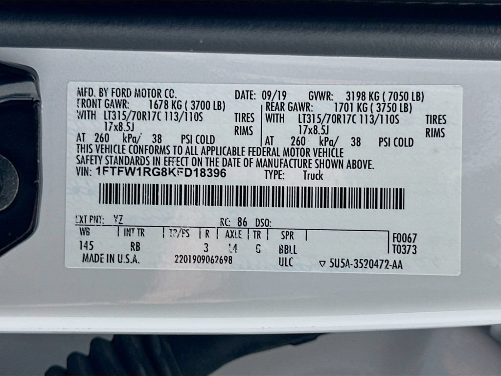 Used 2019 Ford F150 Raptor w/ Equipment Group 802A Luxury AWD/4WD image 34