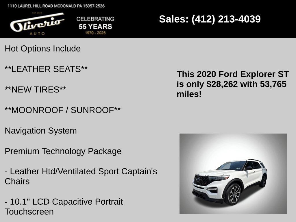 Used 2020 Ford Explorer ST w/ Premium Technology Package AWD/4WD image 5