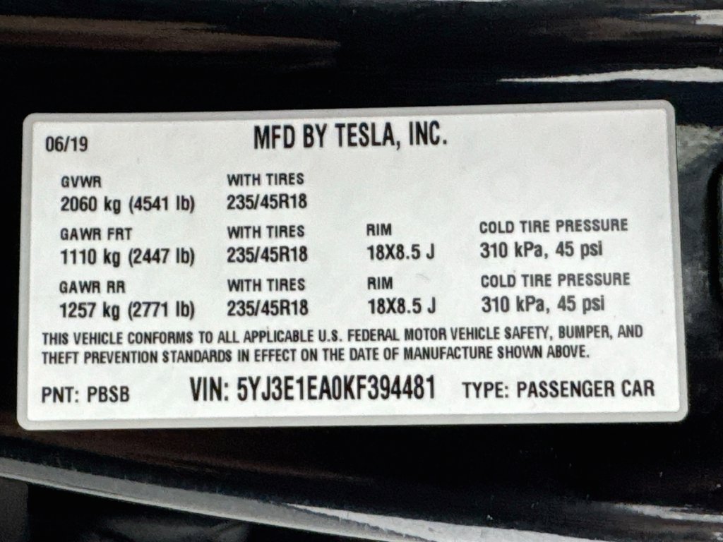 Used 2019 Tesla Model 3 Standard Range RWD image 23