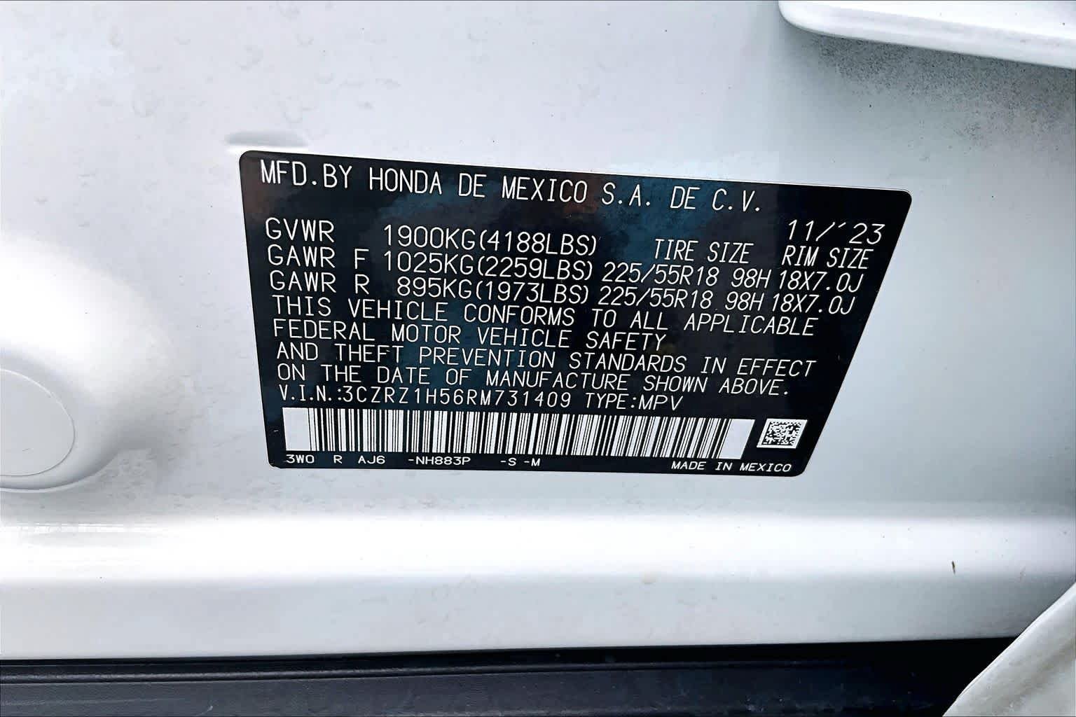 Certified 2024 Honda HR-V Sport image 32