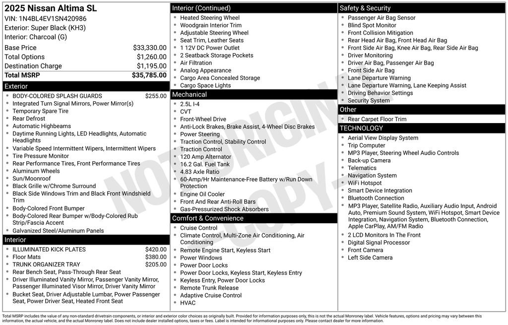 Certified 2025 Nissan Altima 2.5 SL FWD image 14