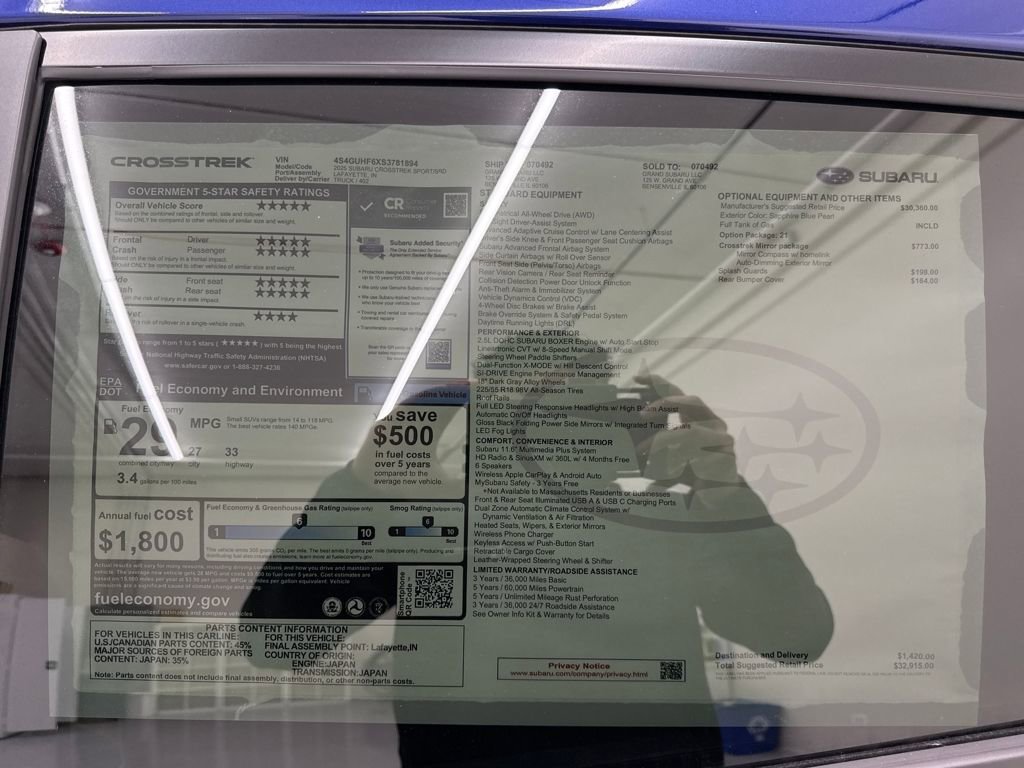 New 2025 Subaru Crosstrek 2.5i Sport image 26