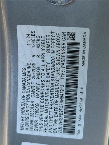 Certified 2025 Honda Civic Sport image 29