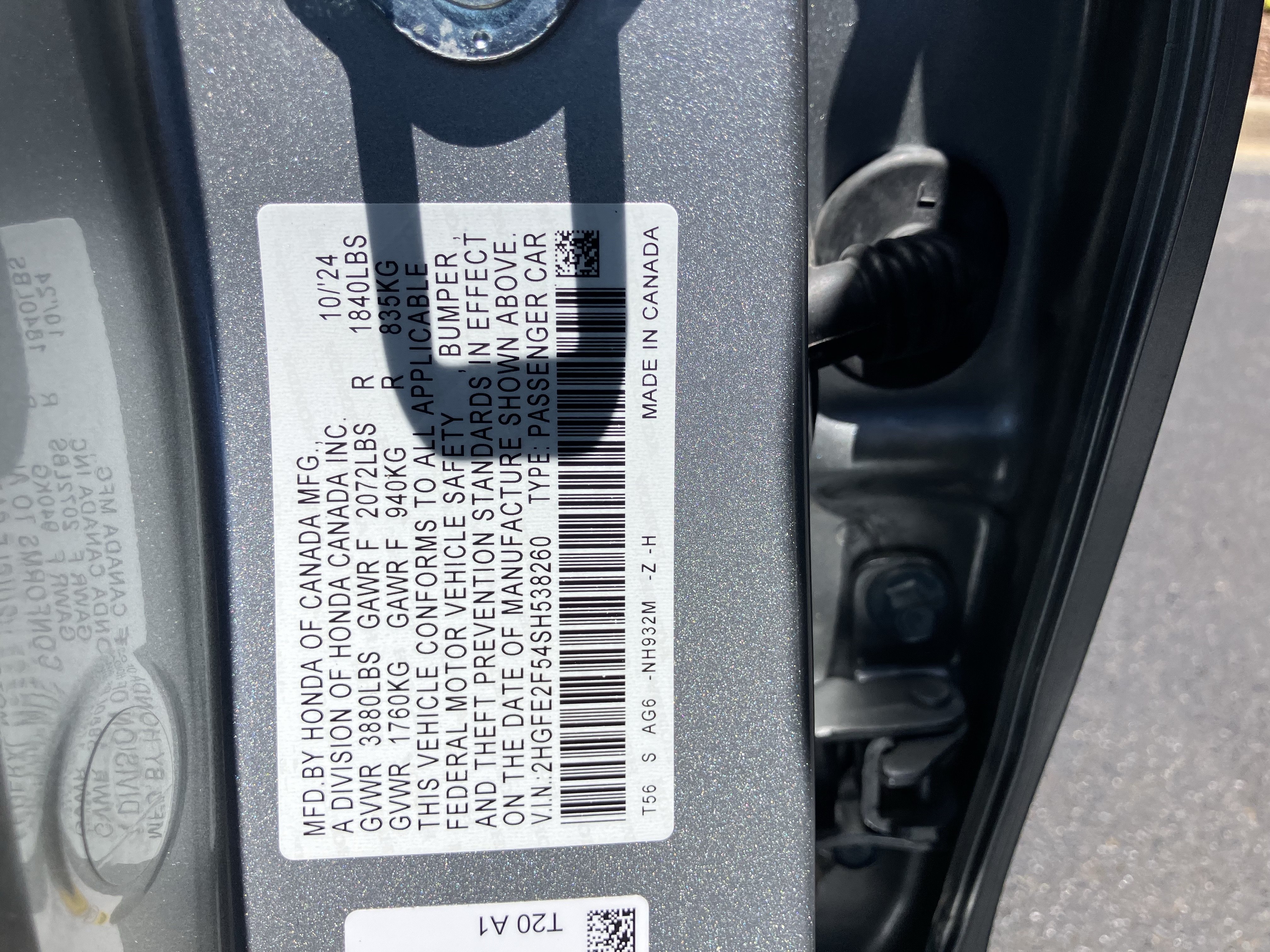 Certified 2025 Honda Civic Sport image 36