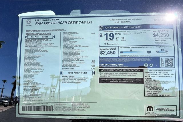 New 2027 RAM 1500 Big Horn AWD/4WD image 16