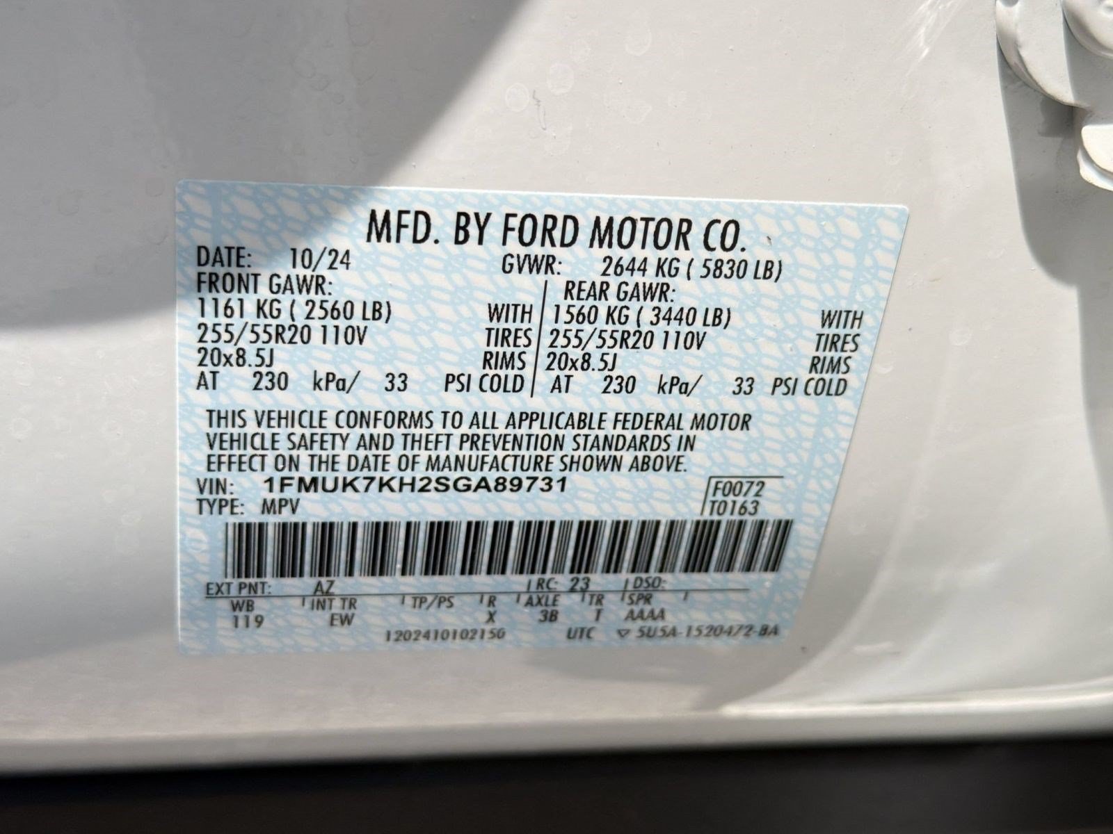 Used 2025 Ford Explorer ST-Line w/ Premium Package RWD image 24