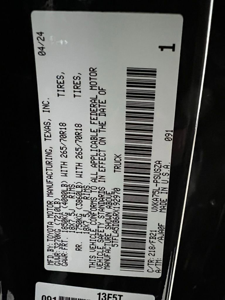 Used 2024 Toyota Tundra SR5 w/ TRD Off-Road Package image 70