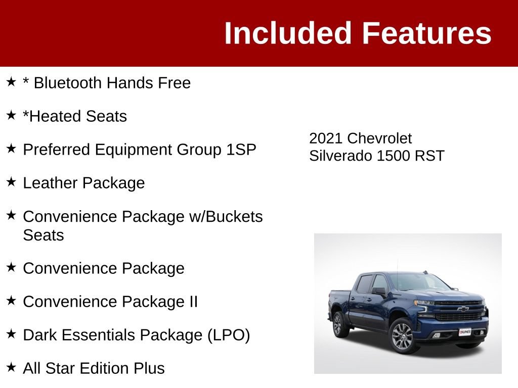Used 2021 Chevrolet Silverado 1500 RST w/ True North Edition Plus AWD/4WD image 3