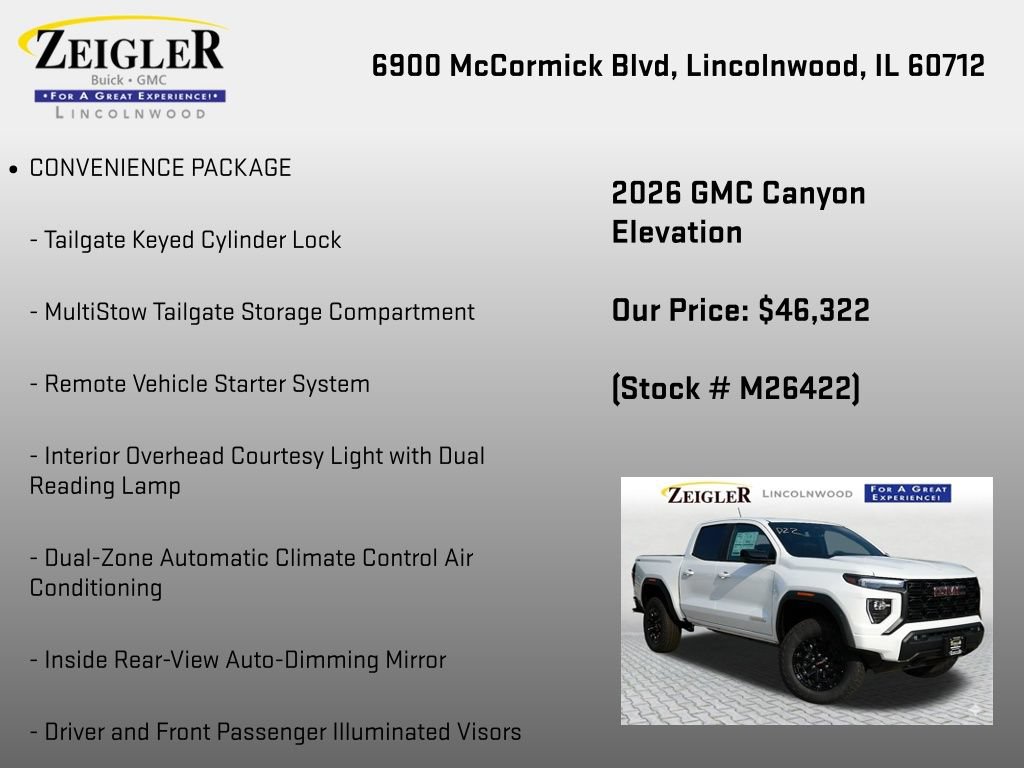 New 2026 GMC Canyon Elevation w/ Convenience Package AWD/4WD image 6