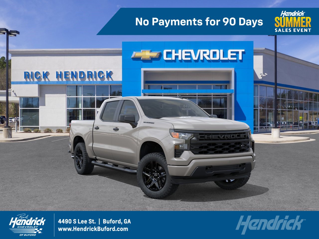 New 2026 Chevrolet Silverado 1500 Custom w/ Turbomax Blackout Package AWD/4WD image 1