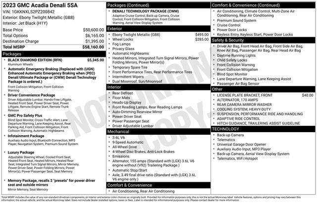 Used 2023 GMC Acadia Denali w/ Black Diamond Edition image 36