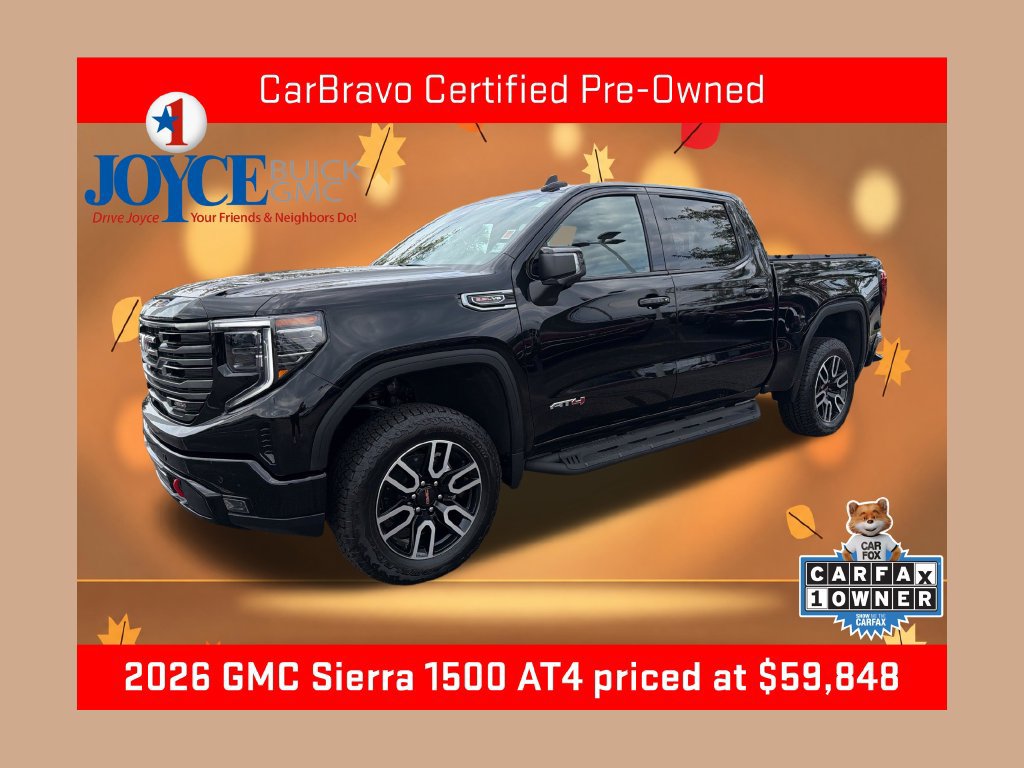 Certified 2026 GMC Sierra 1500 AT4 w/ AT4 Premium Package