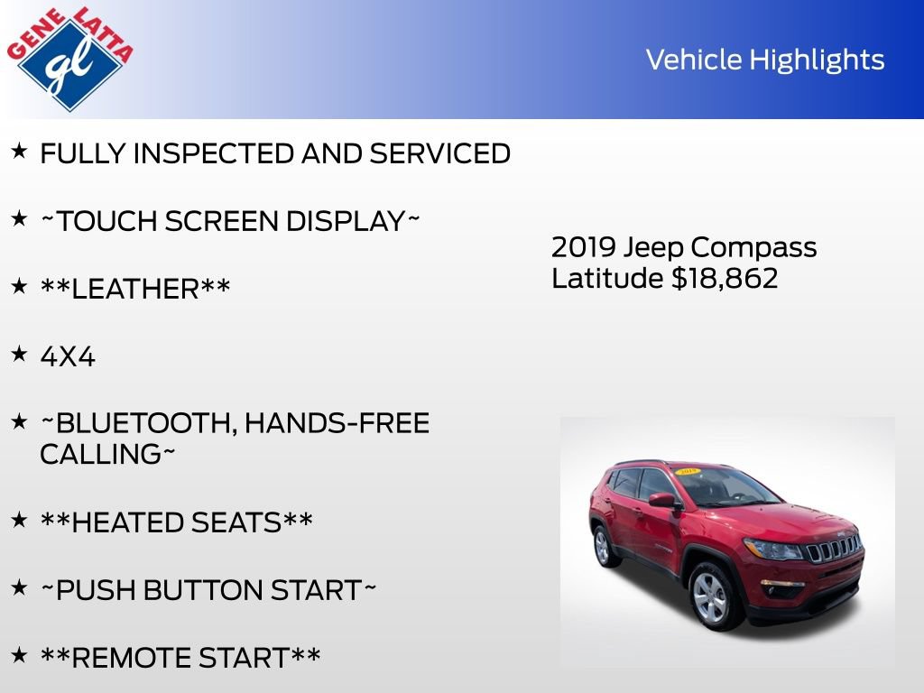 Used 2019 Jeep Compass Latitude w/ Popular Equipment Group AWD/4WD image 33
