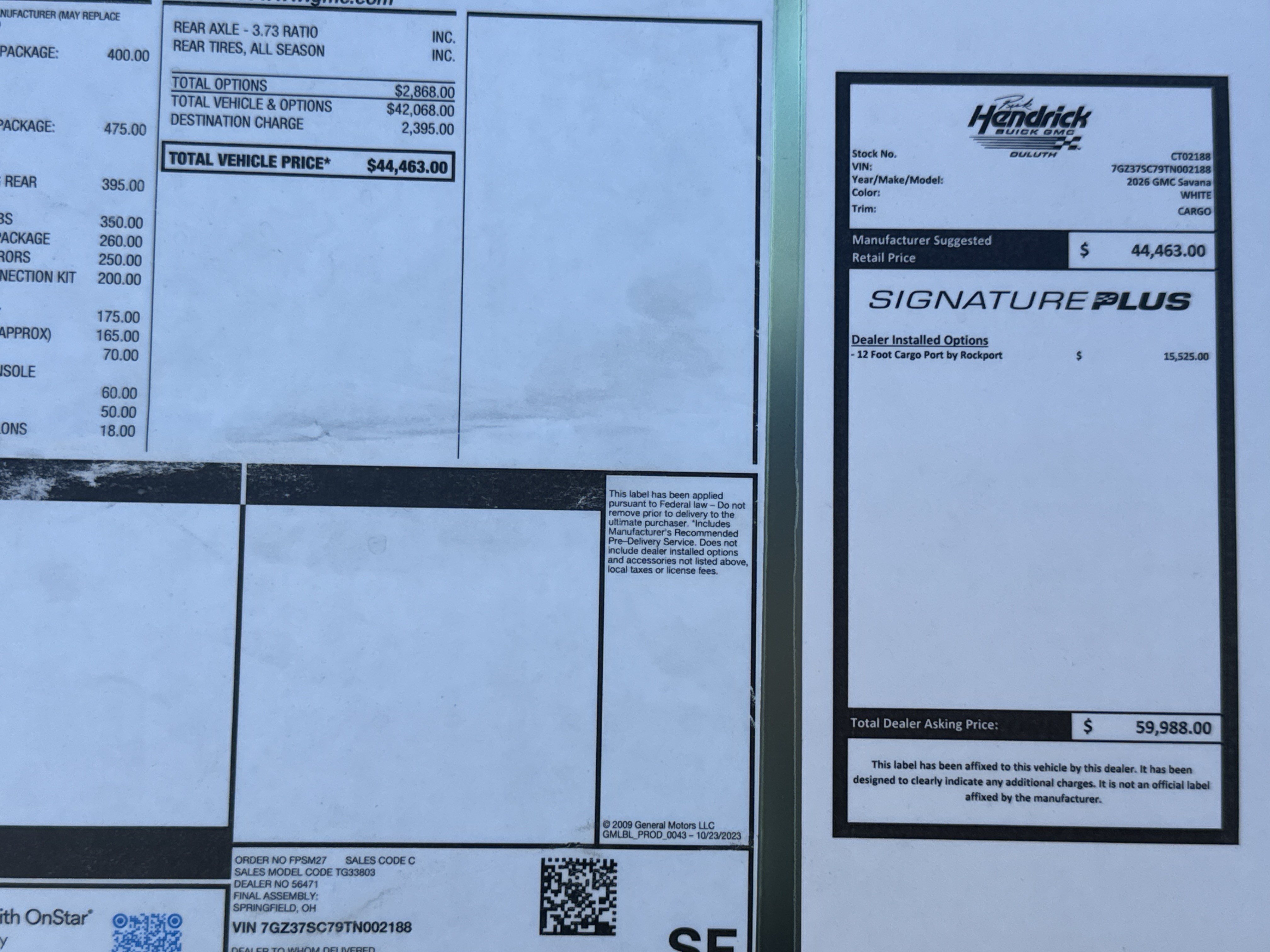New 2026 GMC Savana 3500 w/ Power Convenience Package RWD image 35