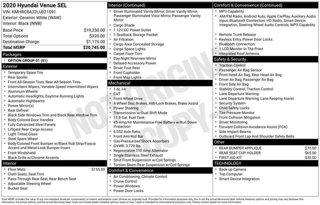 Used 2020 Hyundai Venue SEL image 30