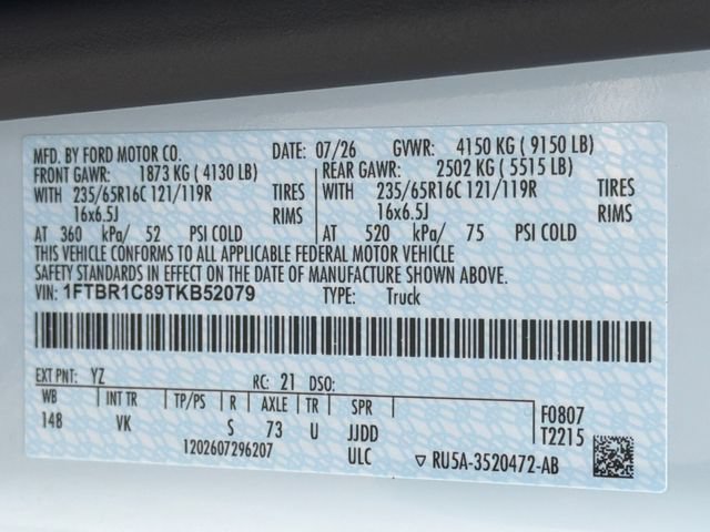 New 2026 Ford Transit 250 148 Medium Roof w/ Load Area Protection Package RWD image 28