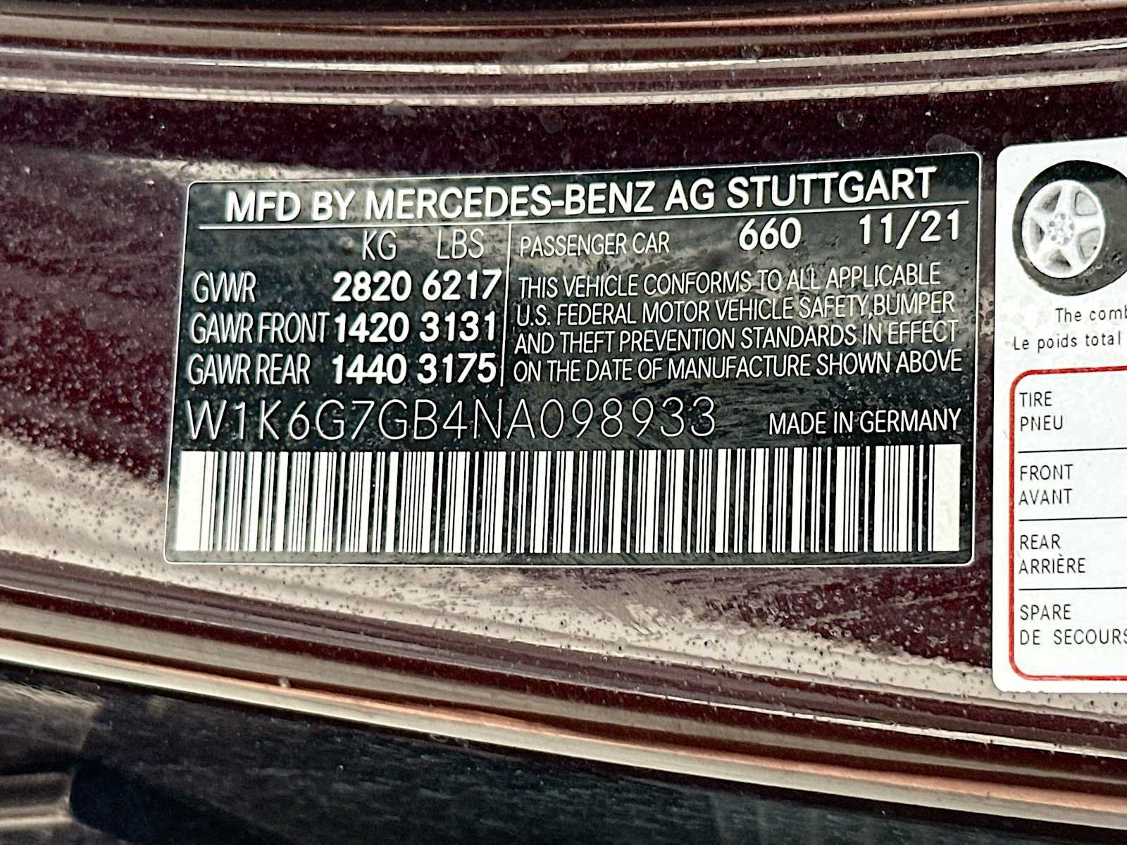 Certified 2022 Mercedes-Benz S 580 4MATIC Sedan w/ Rear Seat Package image 34