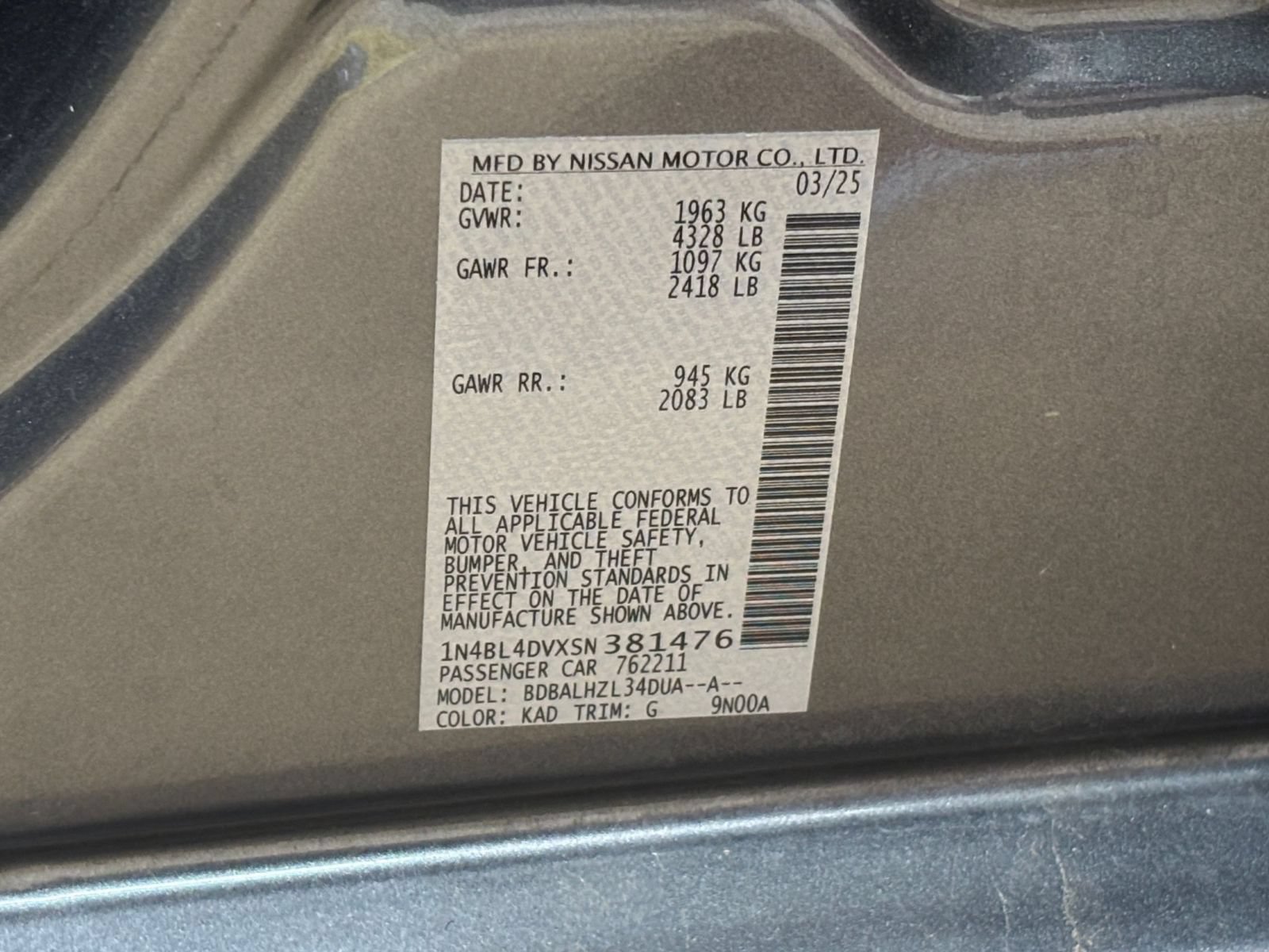 Used 2025 Nissan Altima 2.5 SV FWD image 28