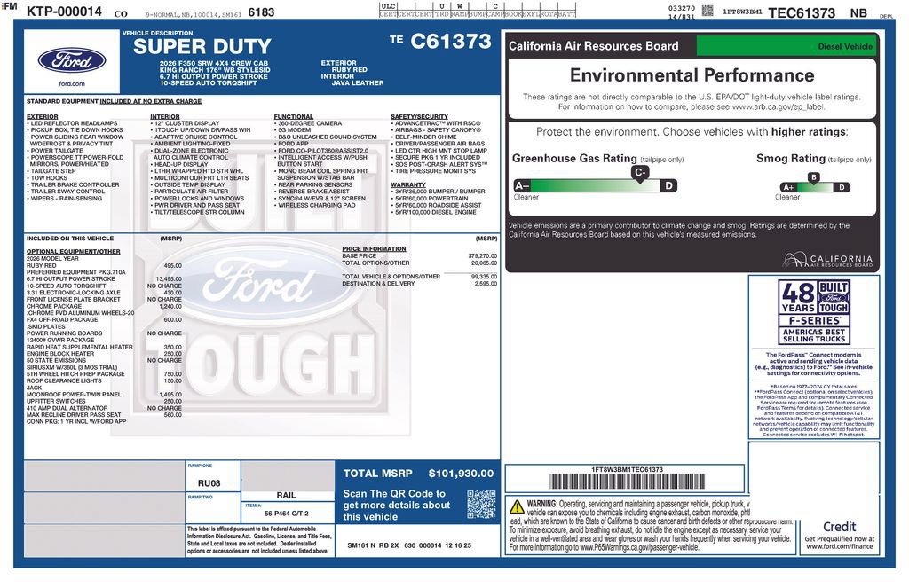 New 2026 Ford F350 King Ranch w/ Chrome Package AWD/4WD image 23