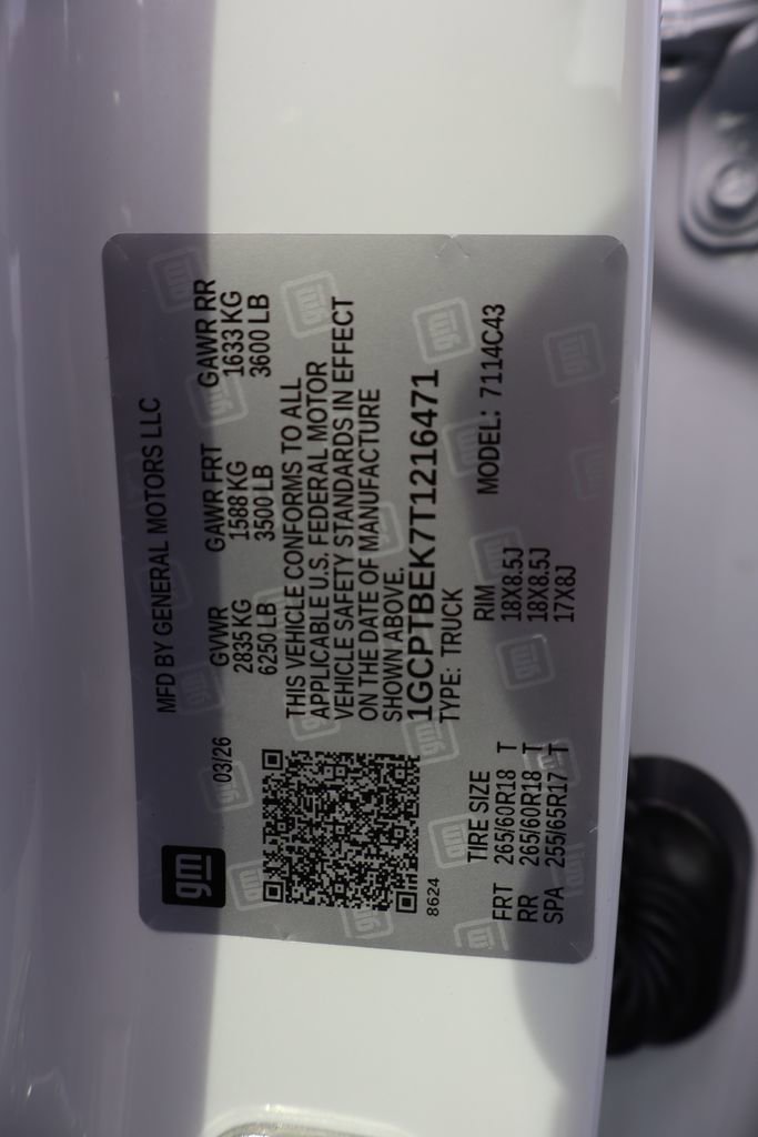 New 2026 Chevrolet Colorado W/T AWD/4WD image 30