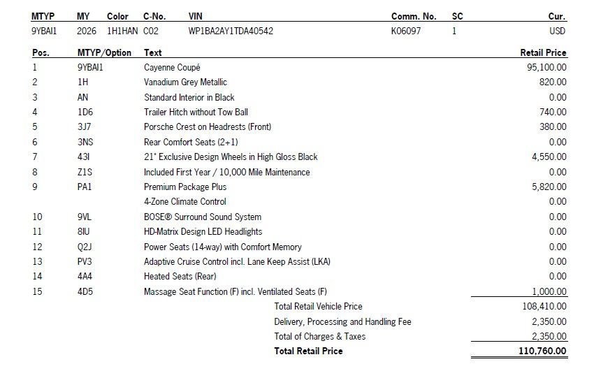New 2026 Porsche Cayenne Coupe AWD/4WD image 47