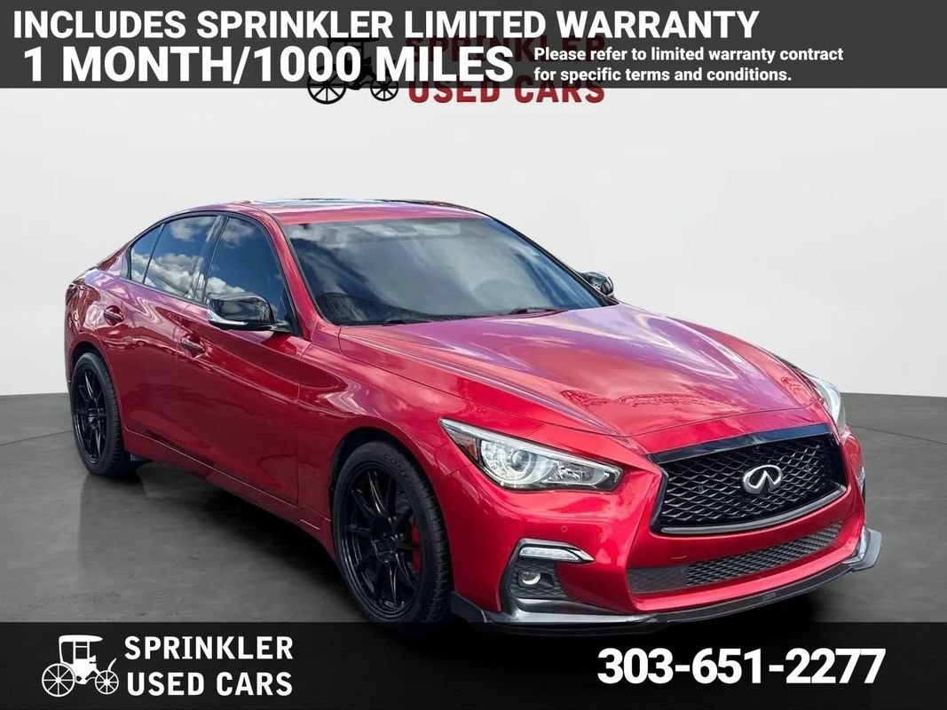 Used 2019 INFINITI Q50 Red Sport 400 w/ All Weather Package (L93) AWD/4WD image 1