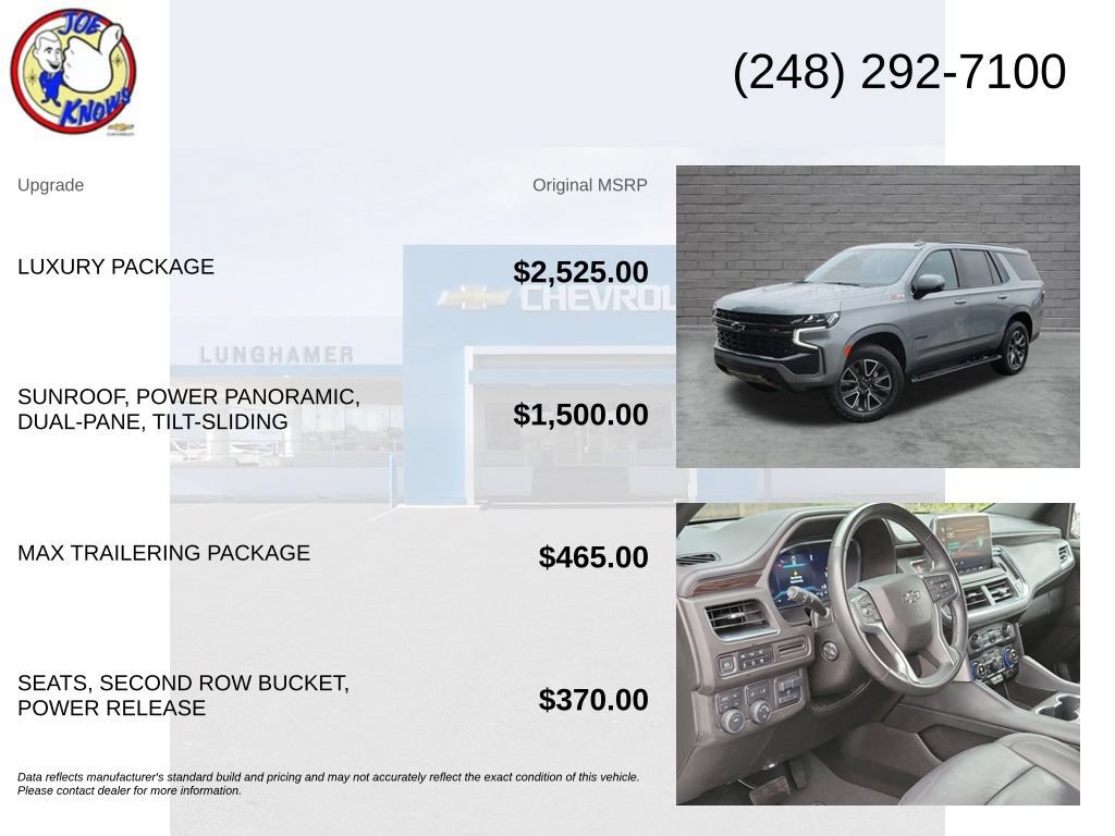 Certified 2024 Chevrolet Tahoe Z71 w/ Luxury Package AWD/4WD image 5
