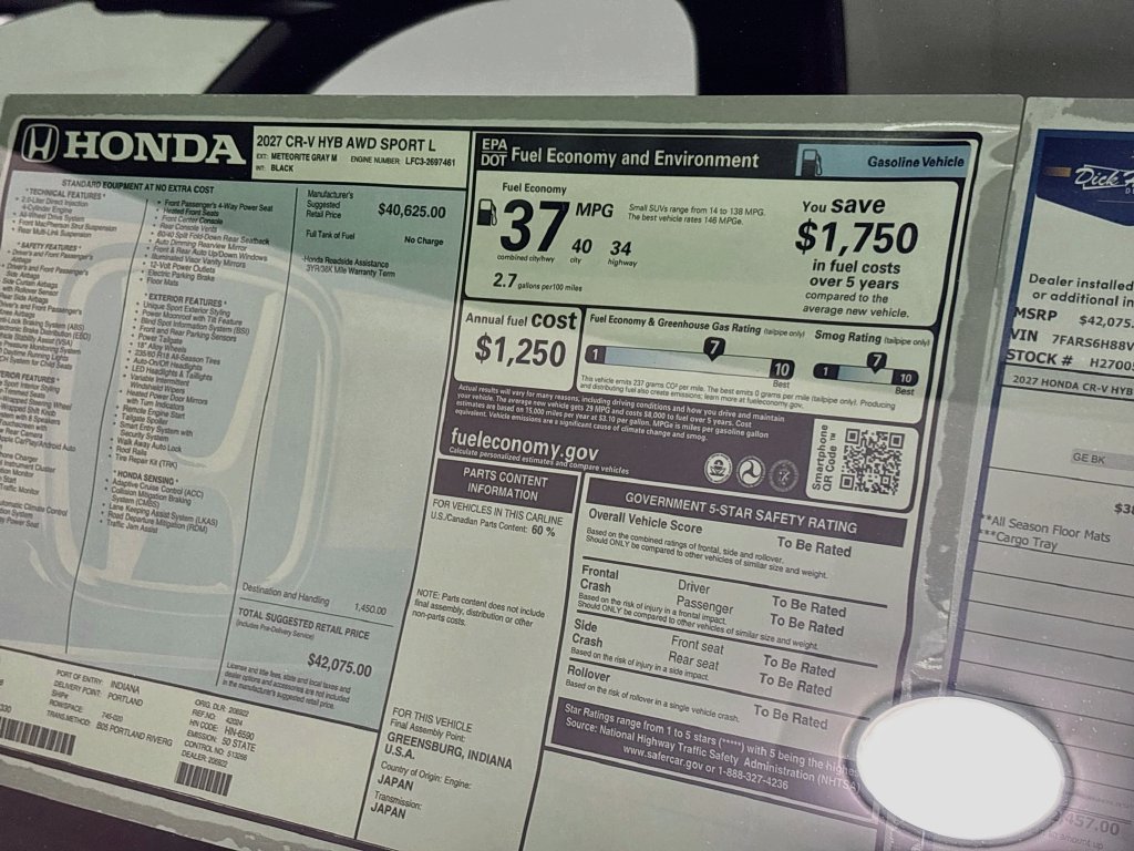 New 2027 Honda CR-V Sport-L image 24