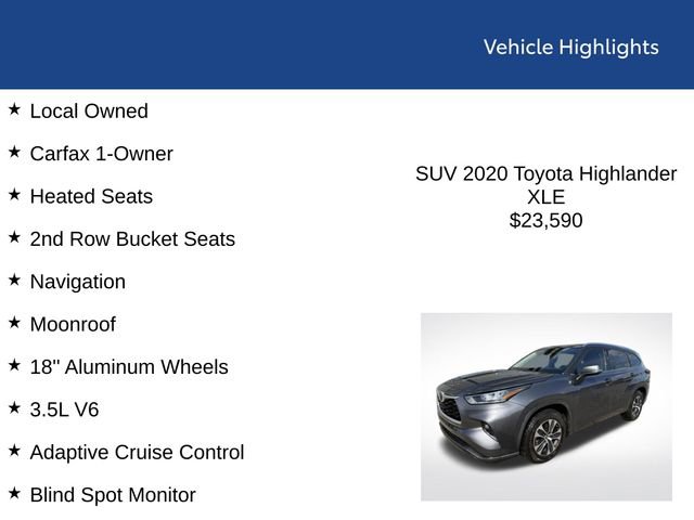 Used 2020 Toyota Highlander XLE FWD image 2
