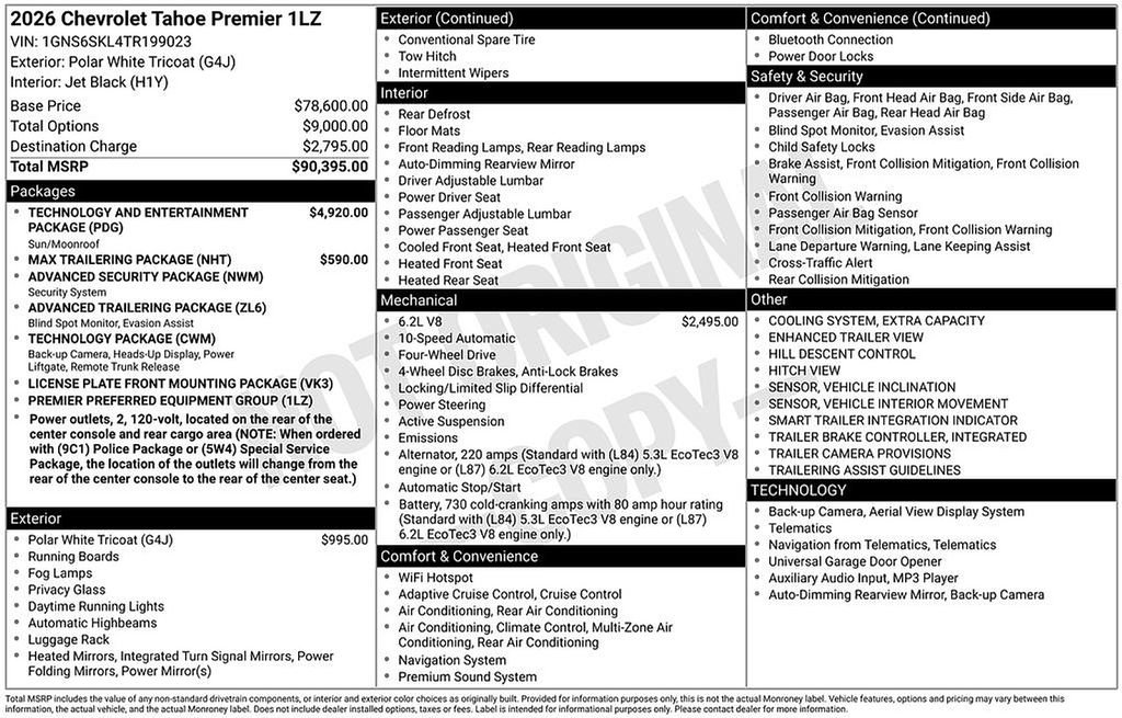 New 2026 Chevrolet Tahoe Premier image 7