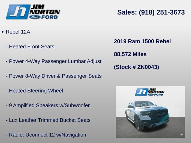 Used 2019 RAM 1500 Rebel w/ Rebel Level 2 Equipment Group AWD/4WD image 17