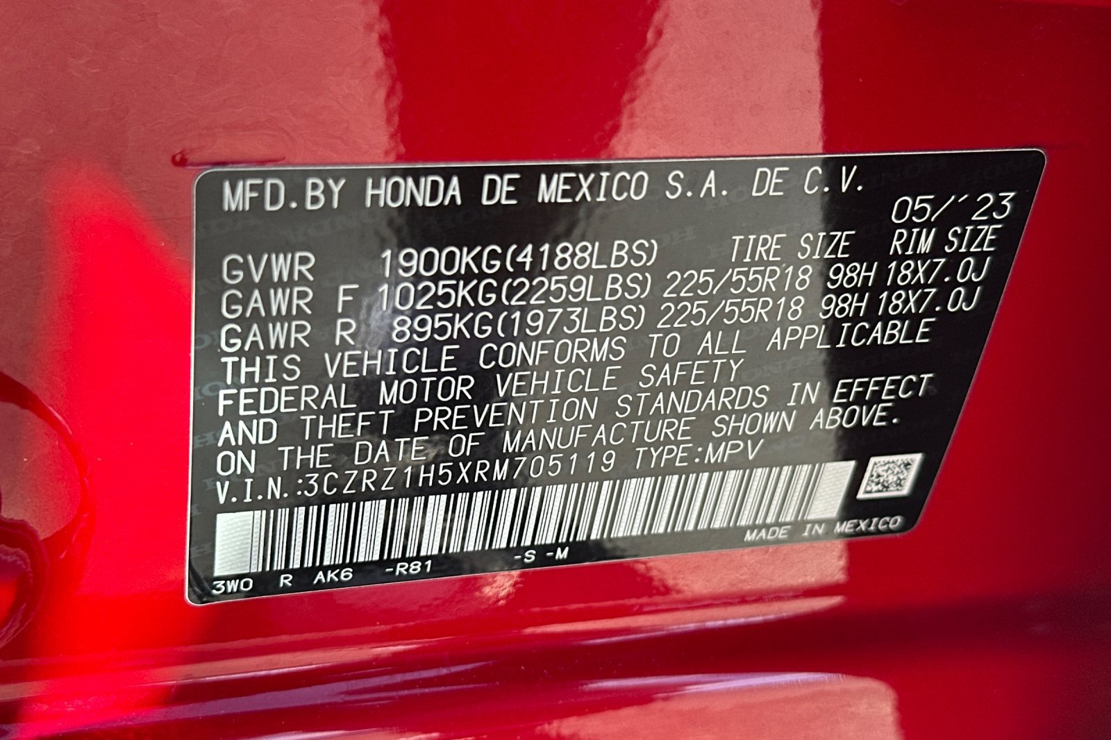 Certified 2024 Honda HR-V Sport image 28